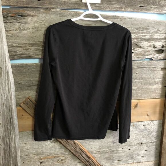 company by Ellen Tracy Size Large Black V-Neck Top - Picture 3 of 5